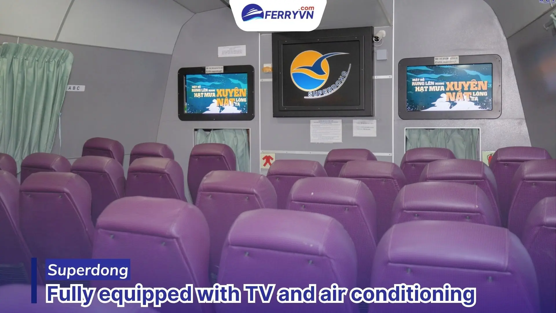 TV and air conditioning available on the Superdong ferry to Con Dao