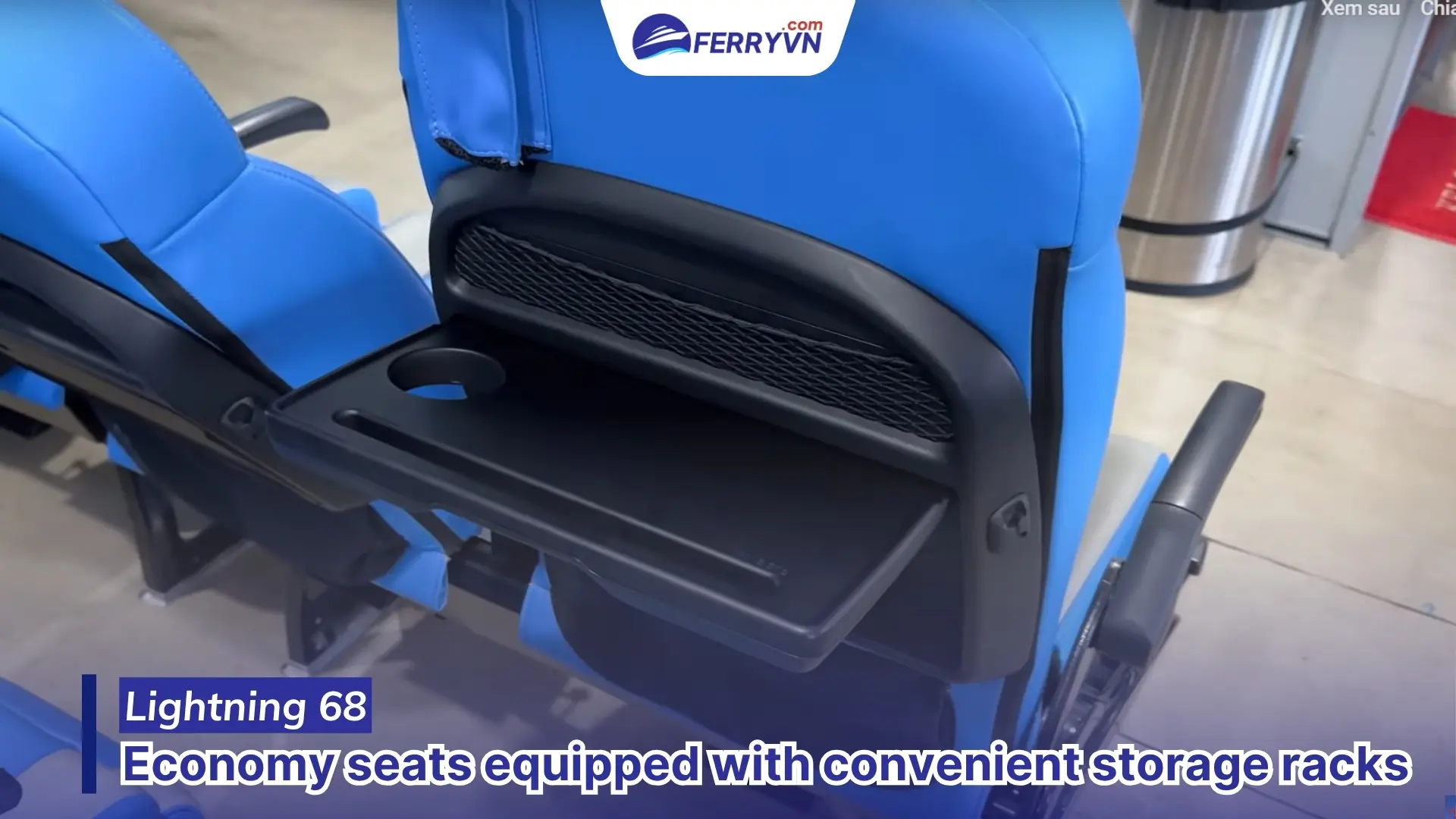economy seat with convenient storage compartment
