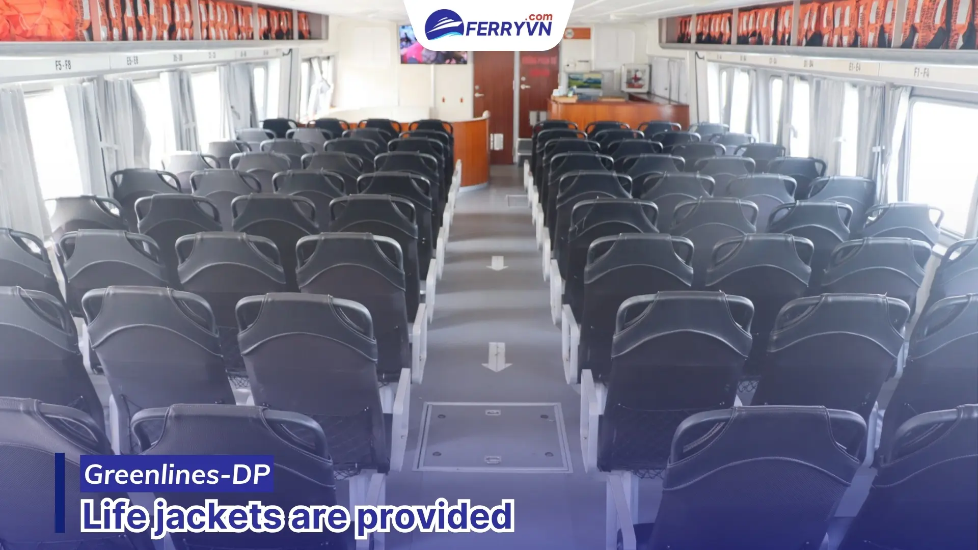 greenlines dp ferry equipped with life jackets