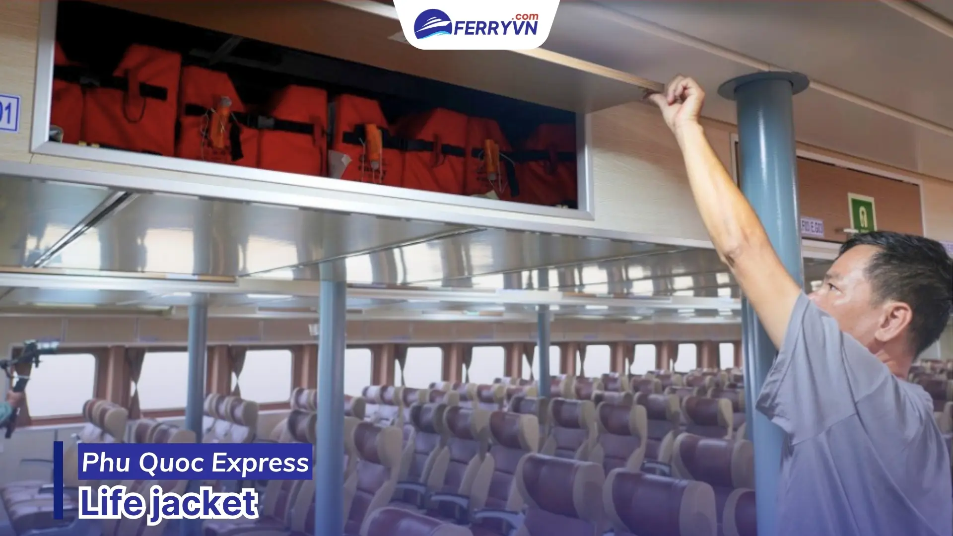 Life jackets on phu quoc express ferry to con dao