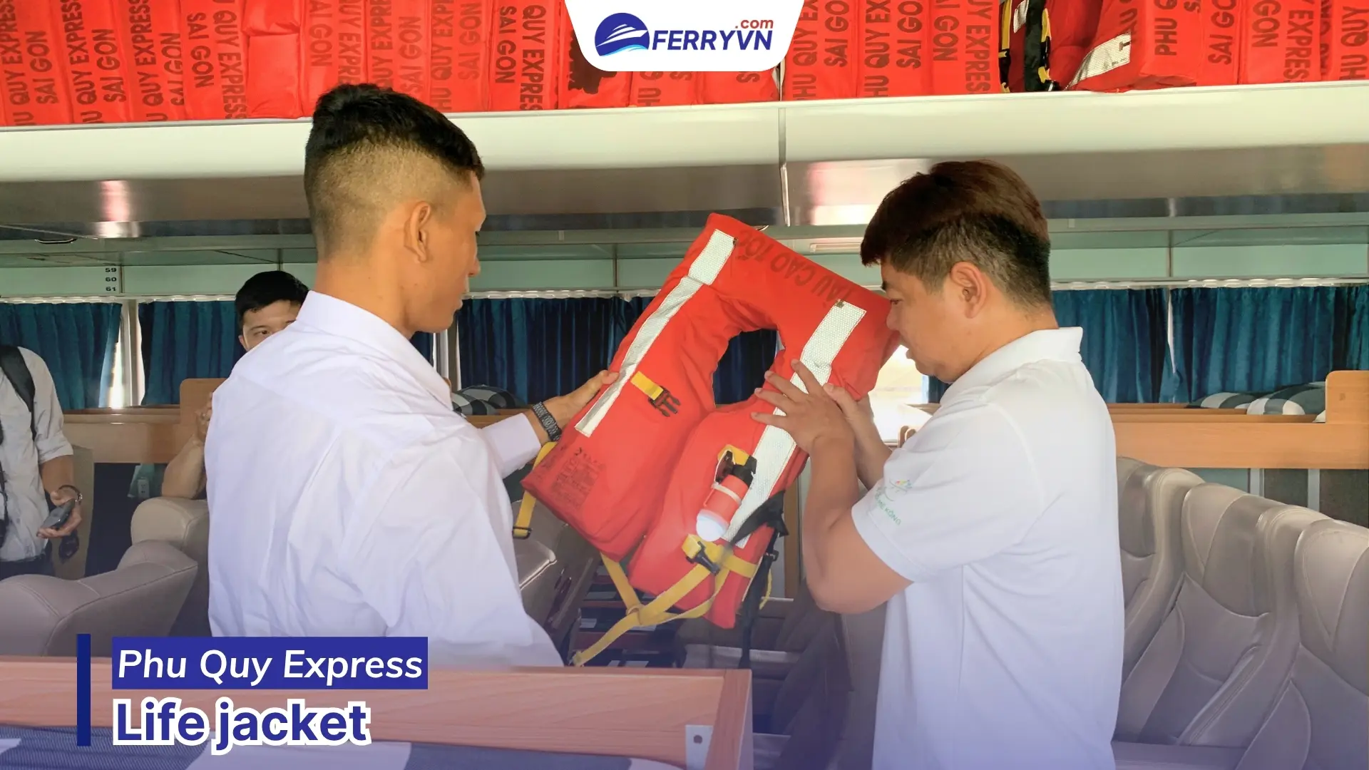 phu quy express ferry is equipped with life jackets