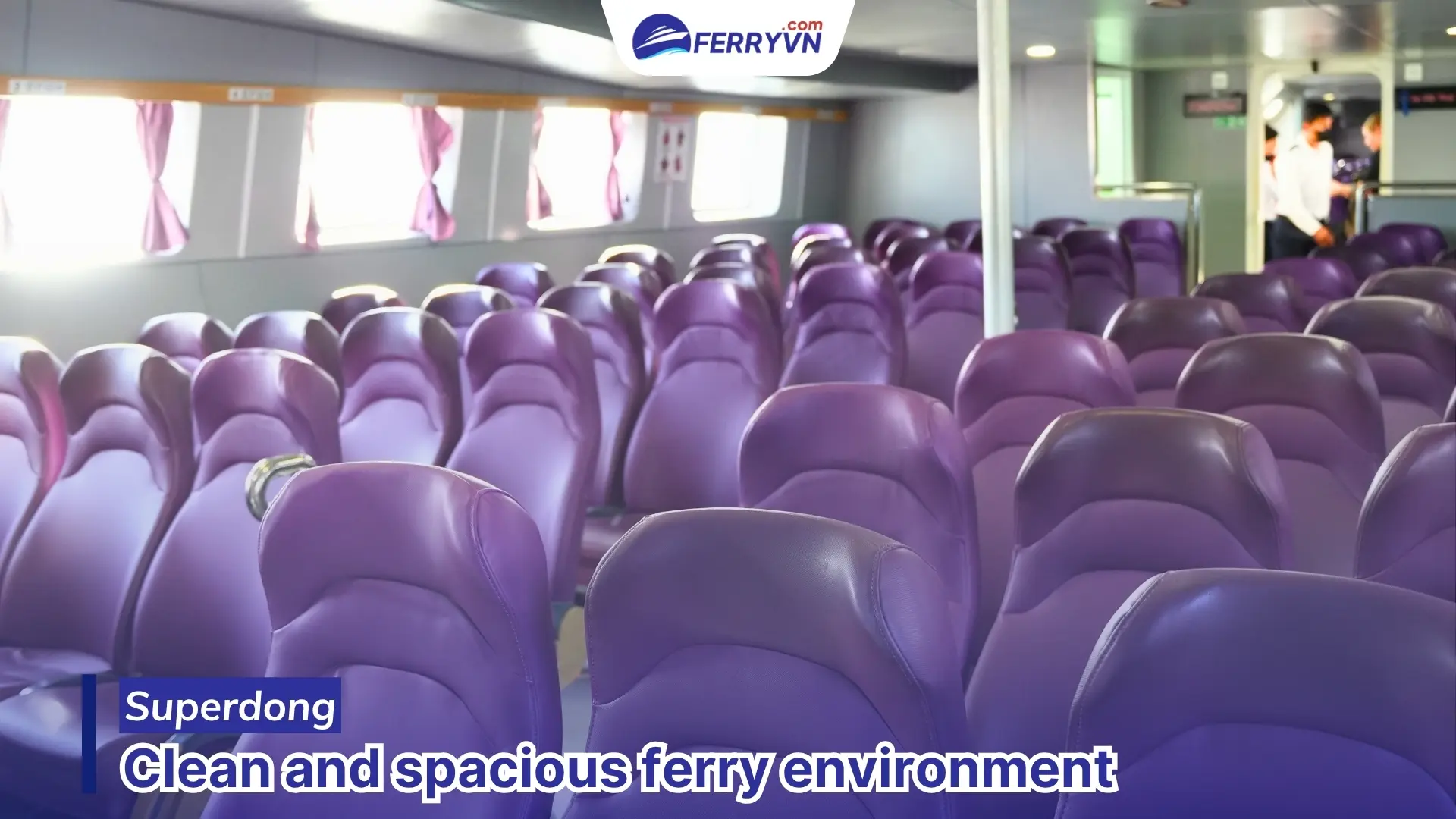 spacious and clean ferry environment