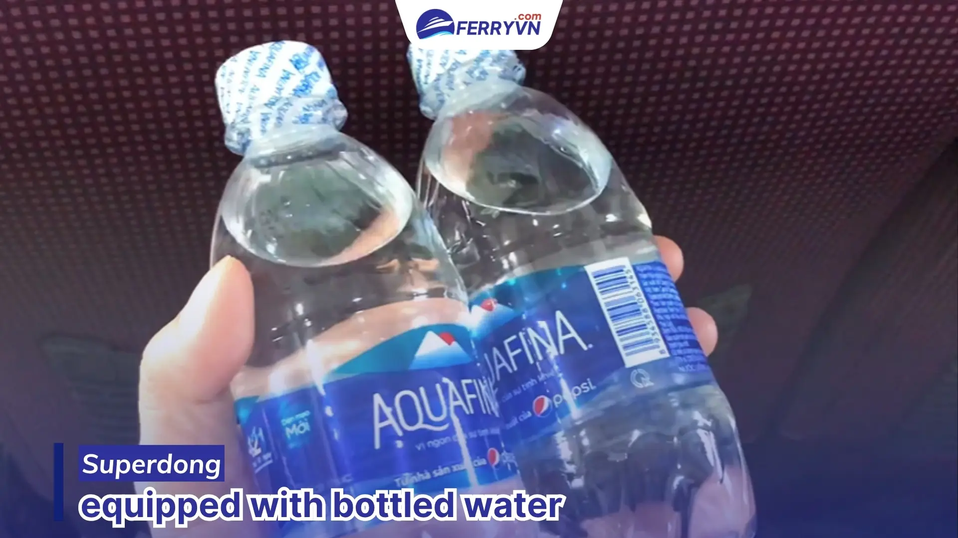 superdong ferry ha tien to phu quoc equipped with bottled water