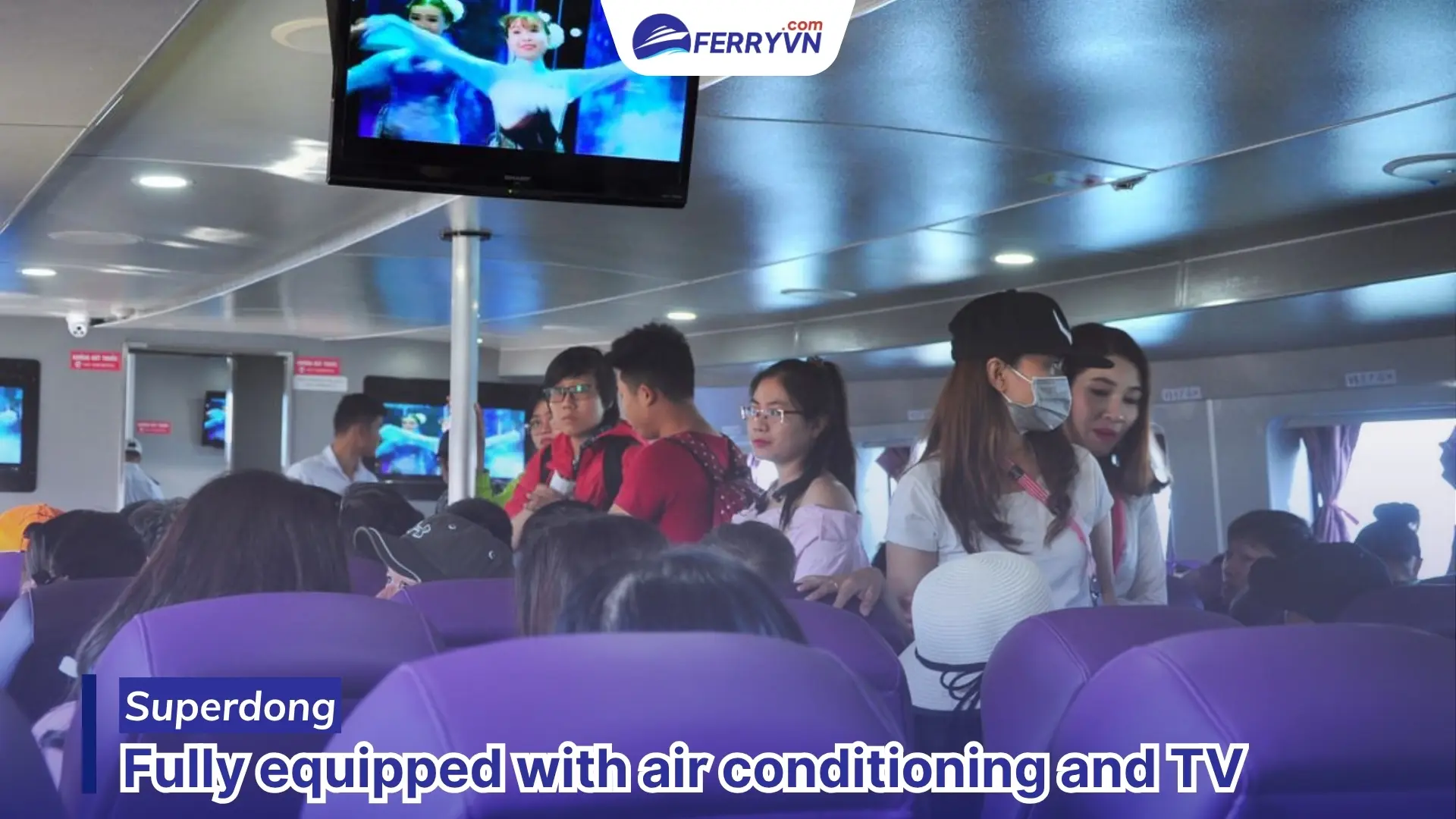 superdong ferry rach gia to nam du with entertainment tv