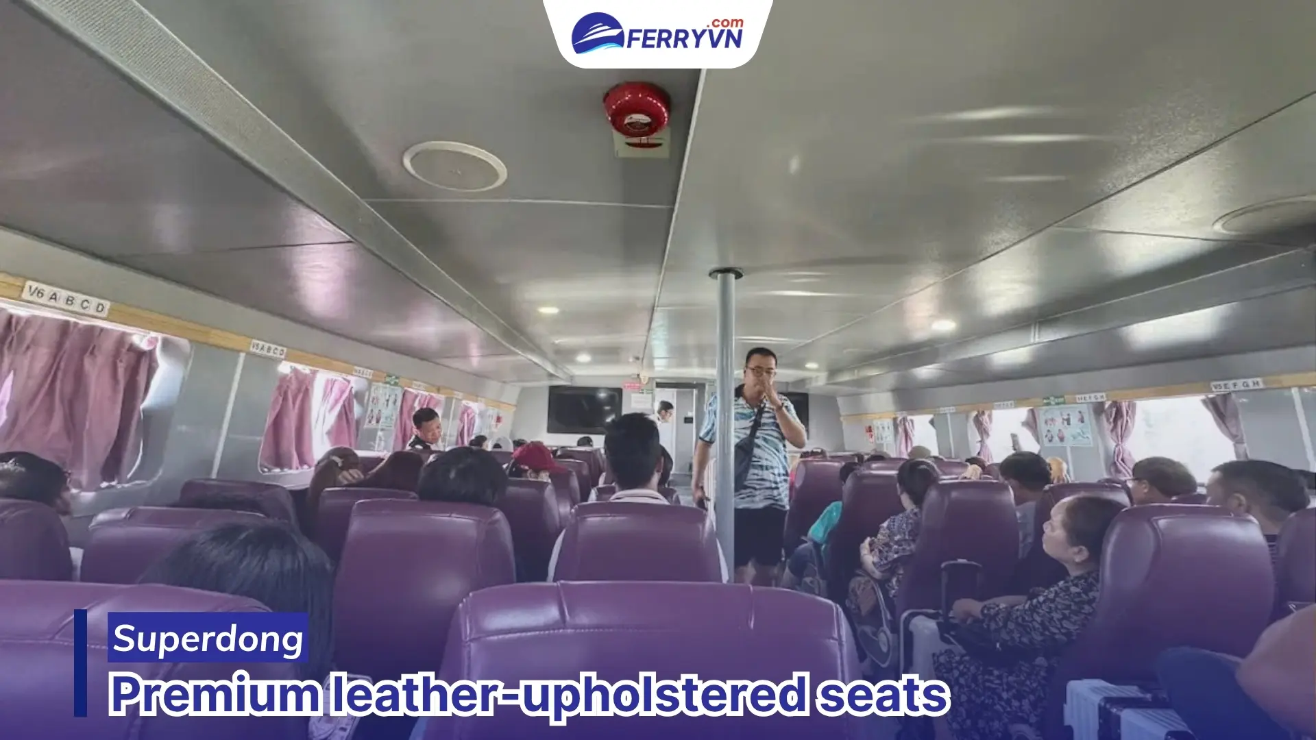 superdong ferry to Hon Tre leather-upholstered seats