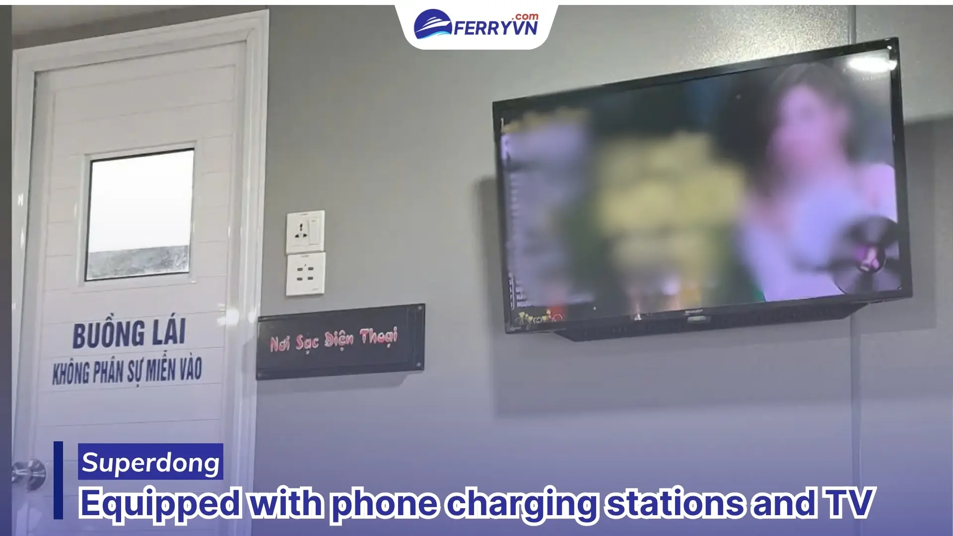 superdong ferry to Hon Tre with TV and phone charging