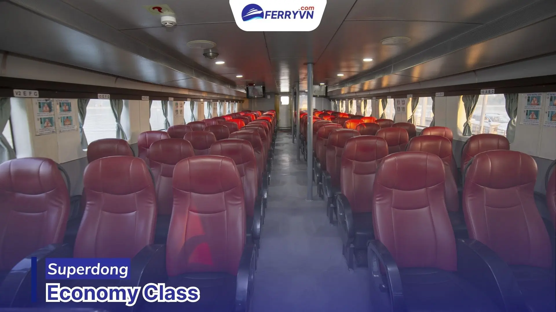 Superdong ferry to con dao is equipped with mineral water