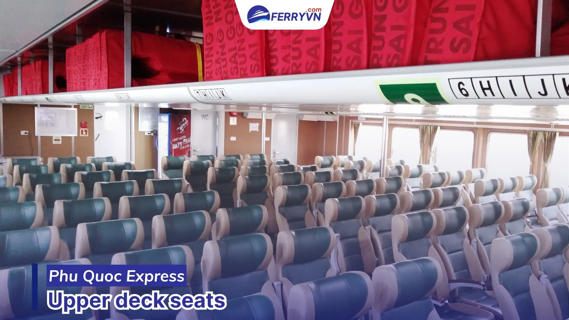 Upper deck seats on phu quoc express ferry to con dao